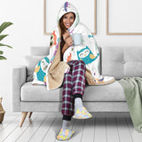 Cute Owl Pattern Hooded Blanket