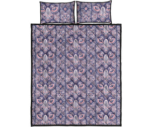 Indian Batik Style pattern Quilt Bed Set