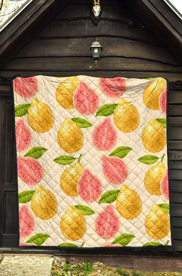Beautiful Guava Pattern Premium Quilt