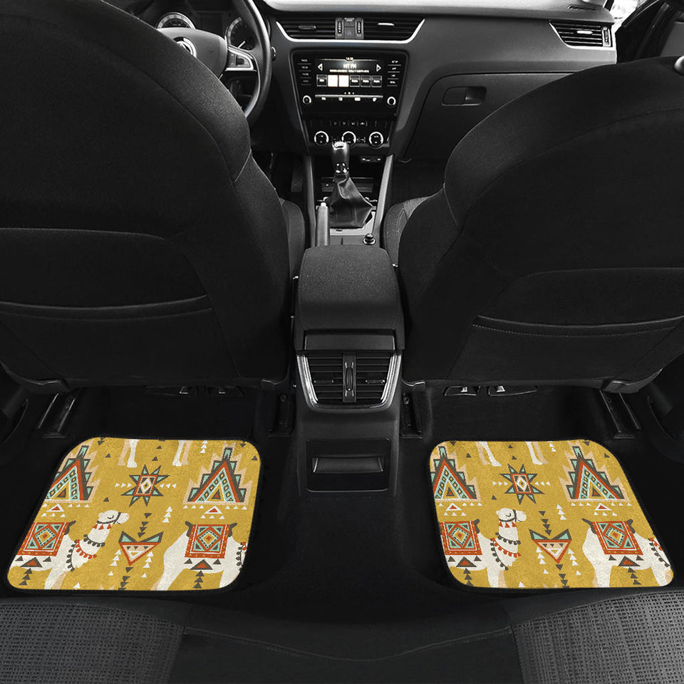 Camels Ethnic Motif Pattern Front And Back Car Mats