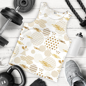 Beautiful gold japanese pattern Men Tank Top