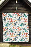 Cute Crocodile Pattern Premium Quilt