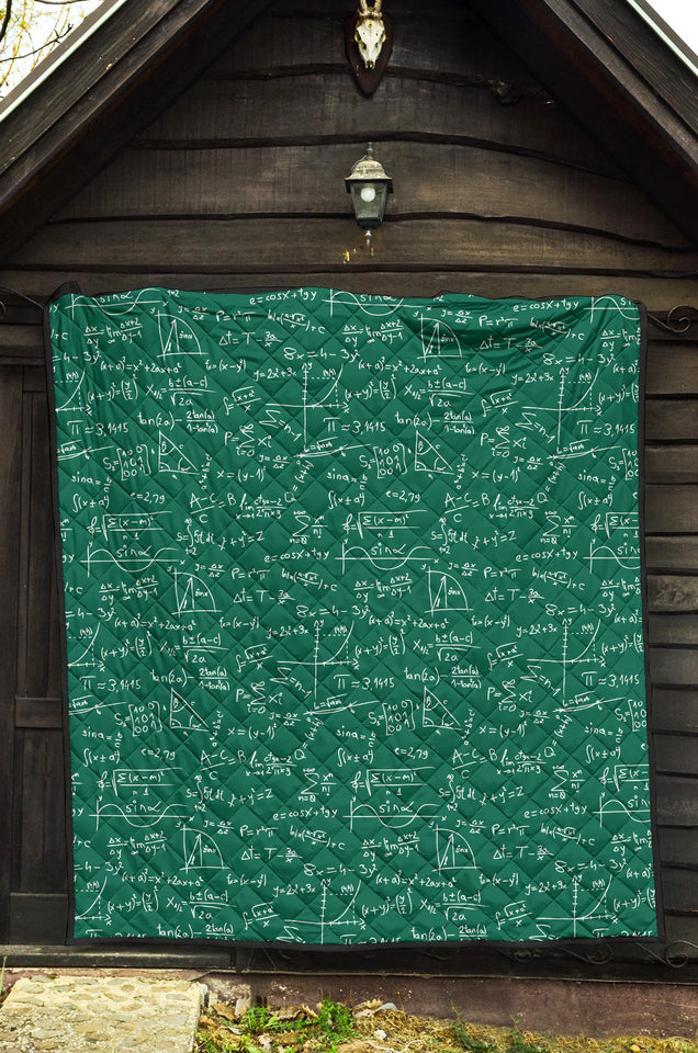 Math Pattern Print Design 01 Premium Quilt