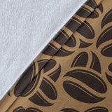 Coffee Bean On Brown Background Premium Blanket