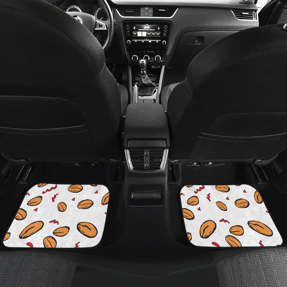 Peanuts Pattern Background Front And Back Car Mats