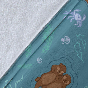 Sea Otters Pattern Premium Blanket