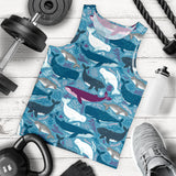 Whale design pattern Men Tank Top