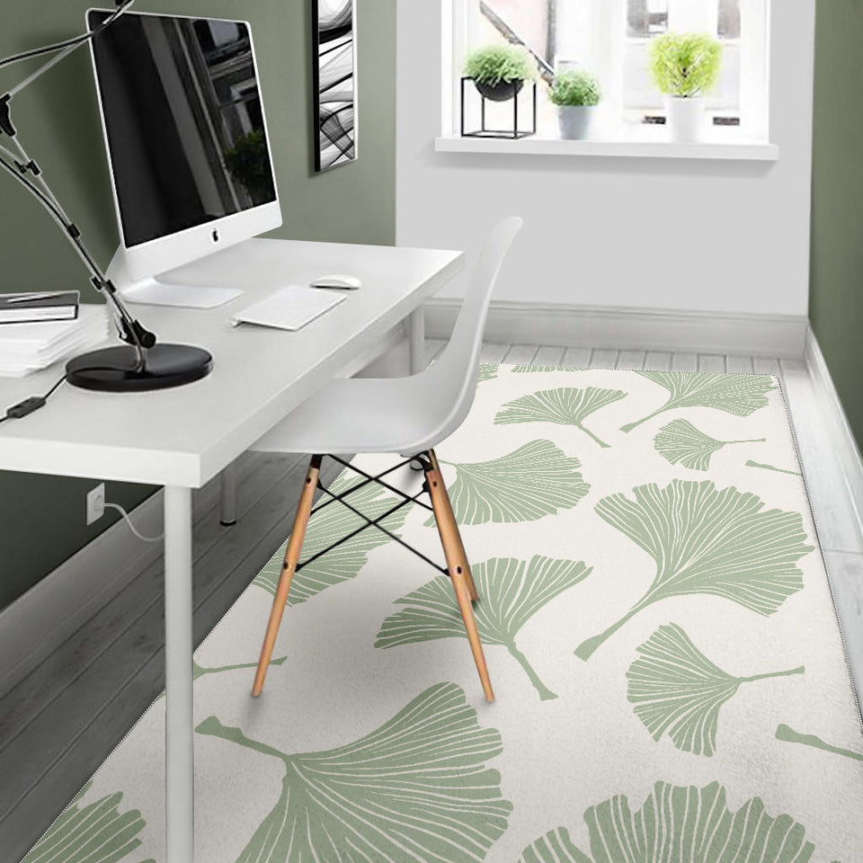 Ginkgo Leaves Pattern Area Rug