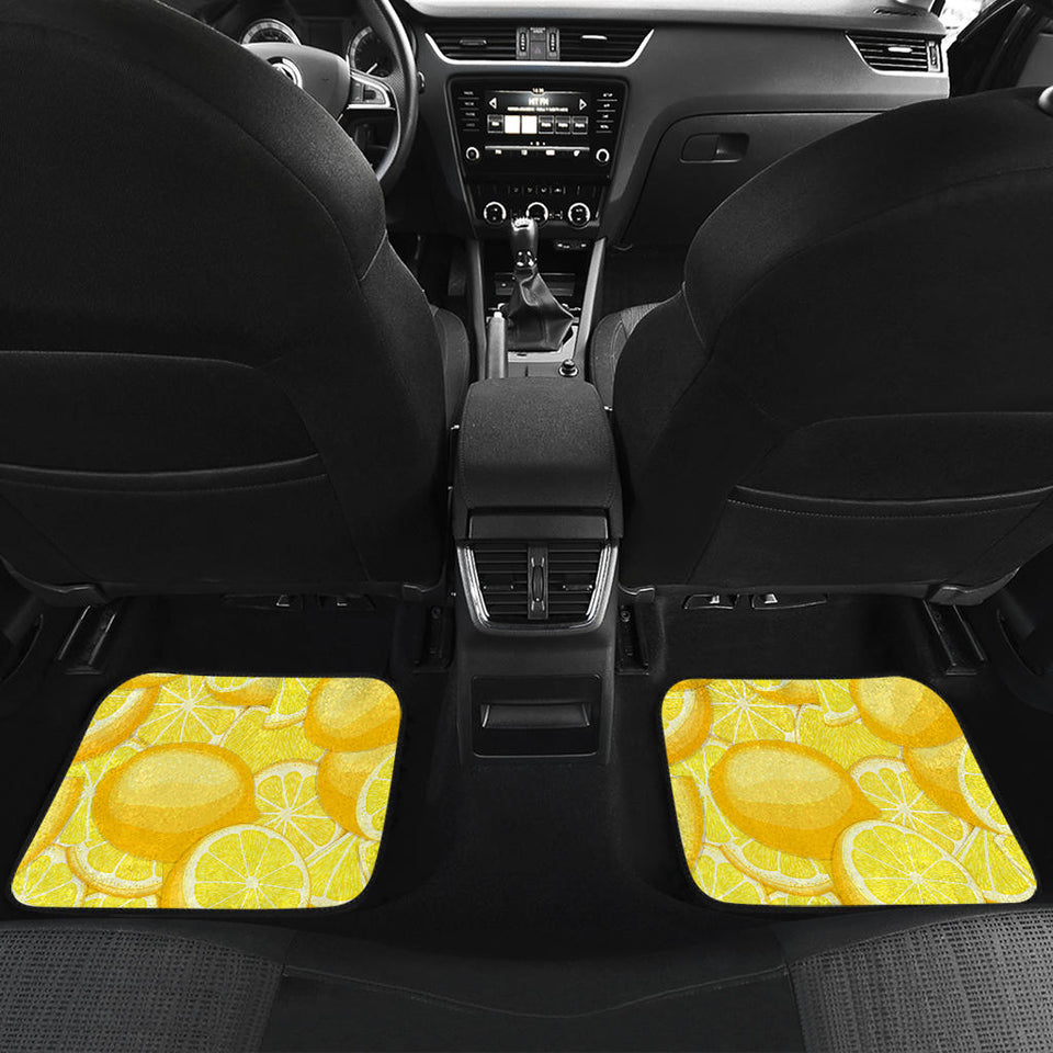 Lemon Pattern Front And Back Car Mats