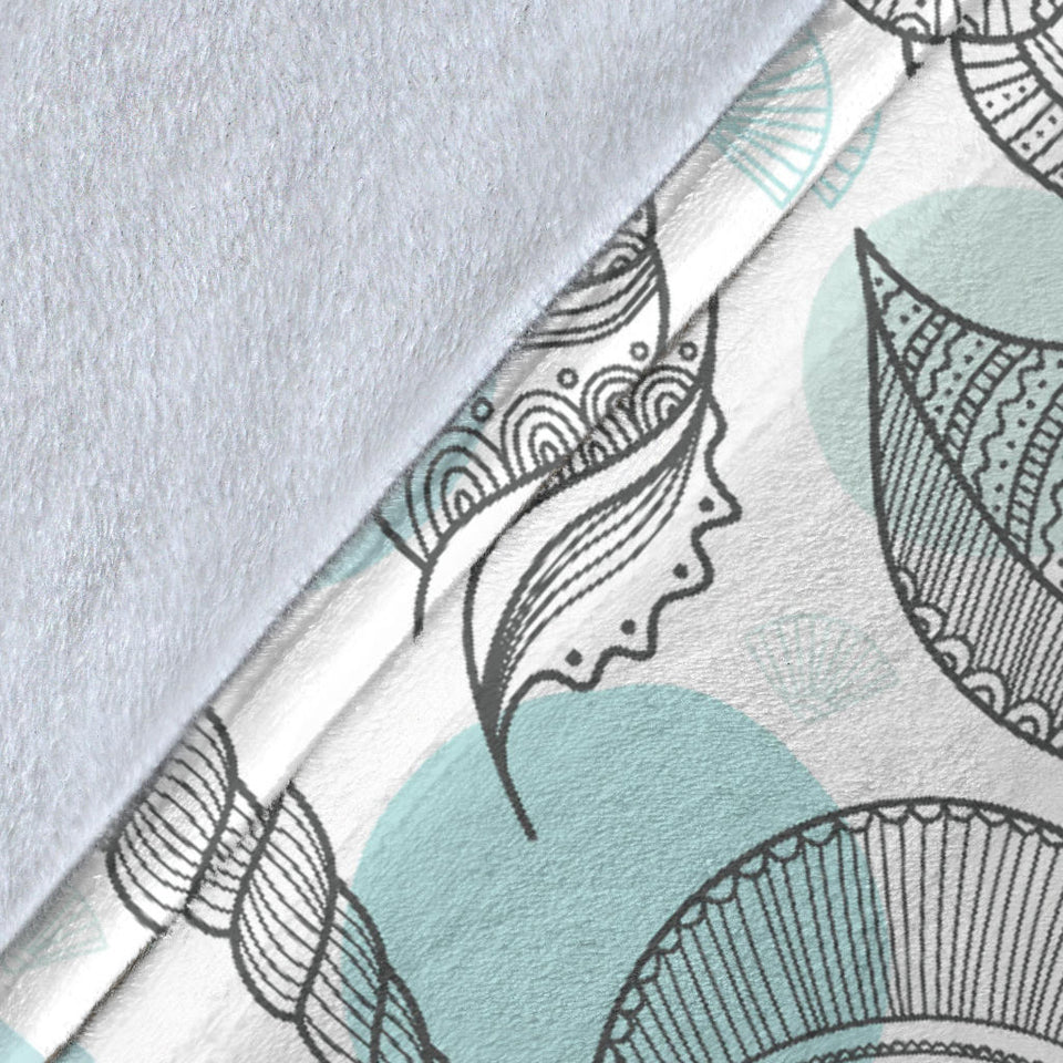 Shell Polynesian Tribal  Premium Blanket