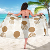 Gold Texture Mushroom Pattern Sarong