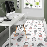 Hedgehog Pattern Print Design 02 Area Rug
