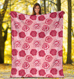 Rose Pattern Print Design 02 Premium Blanket