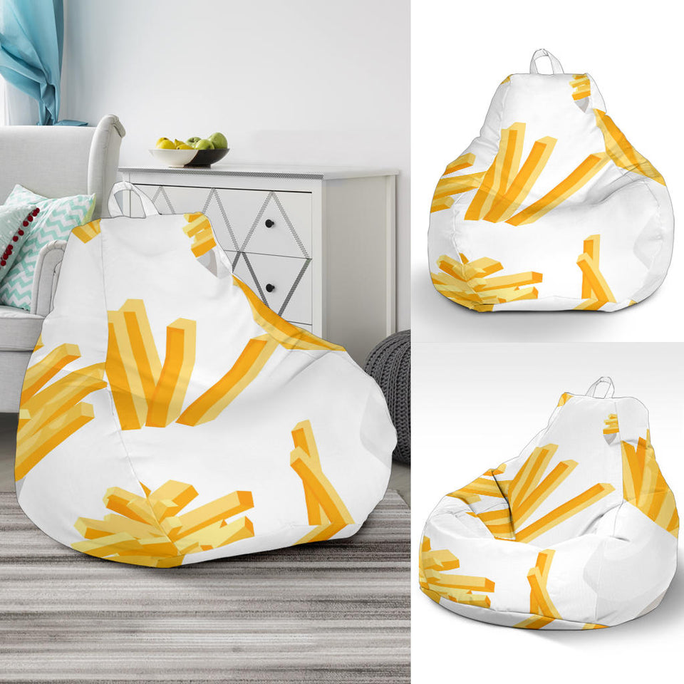 French Fries White Paper Box Pattern Bean Bag Cover