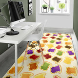 Bread Toast Pattern Print Design 02 Area Rug