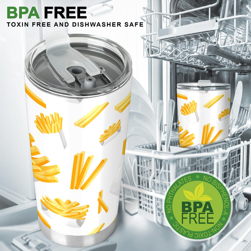 French Fries White Paper Box Pattern Tumbler