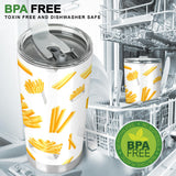 French Fries White Paper Box Pattern Tumbler