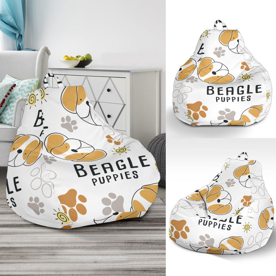 Cute Beagle Dog Pattern Background Bean Bag Cover