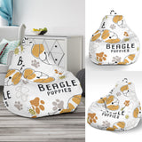 Cute Beagle Dog Pattern Background Bean Bag Cover