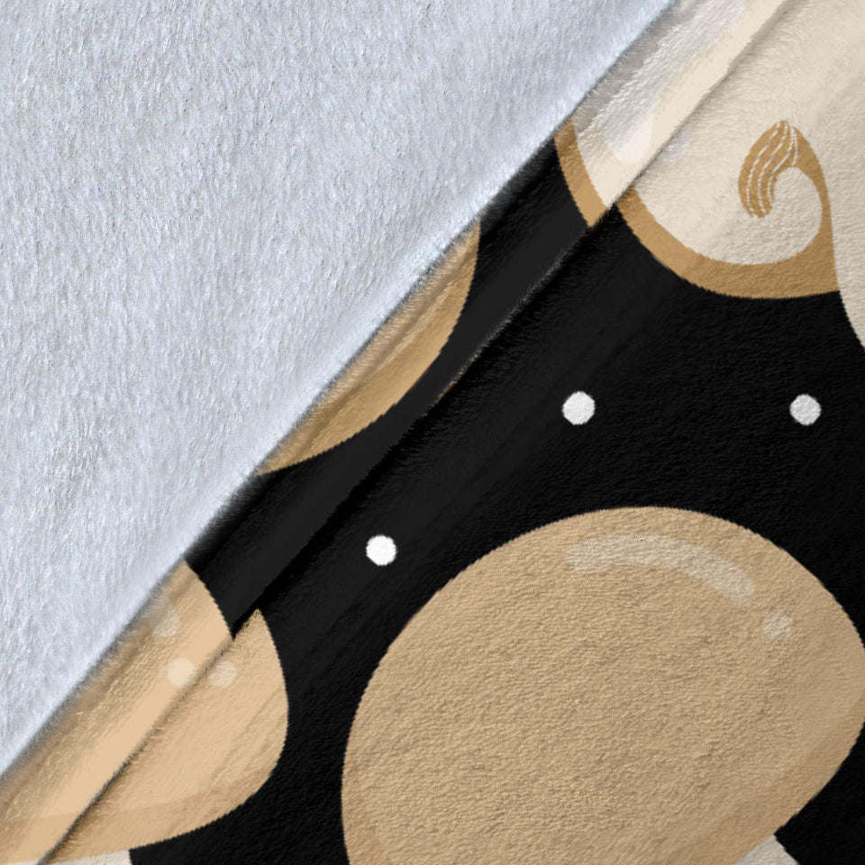 Champignon Mushroom Pattern Premium Blanket