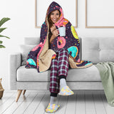 Colorful Donut Glaze Pattern Hooded Blanket