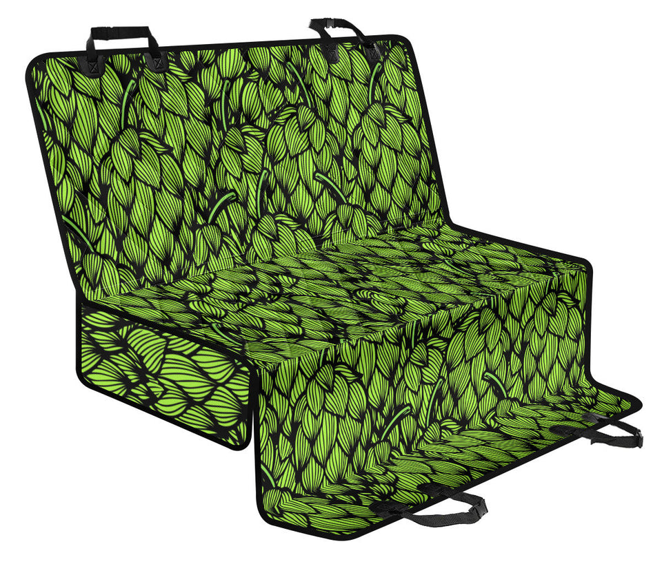 Green Hop Pattern Dog Car Seat Covers