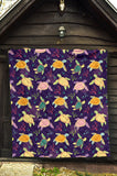 Colorful Sea Turtle Pattern Premium Quilt