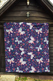 Colorful Butterfly Flower Pattern.Eps Premium Quilt