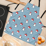 Cute Penguin Christmas Snow Pattern Adjustable Apron