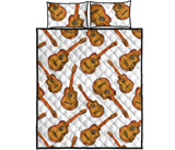 Paint Guitar Pattern Quilt Bed Set