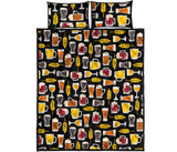 Beer type pattern Quilt Bed Set