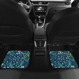 Butterfly Leaves Pattern Front And Back Car Mats