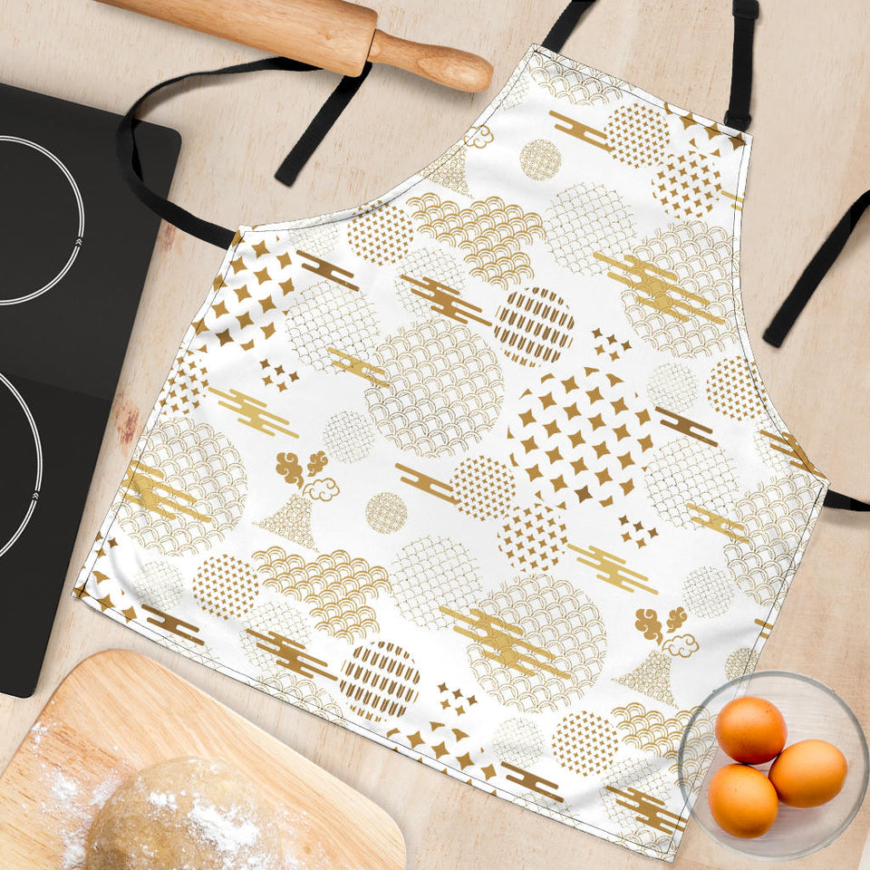 Beautiful Gold Japanese Pattern Adjustable Apron