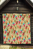 Colorful Ice Cream Pattern Premium Quilt