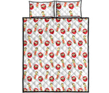 Daruma japanese wooden doll Quilt Bed Set