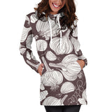 Garlic Bulb Dark Background Women'S Hoodie Dress