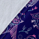 Cute Owls Pattern Boho Style Ornament Premium Blanket