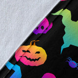 Colorful Halloween Background Premium Blanket
