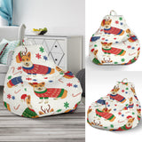 Corgi Christmas Pattern Bean Bag Cover