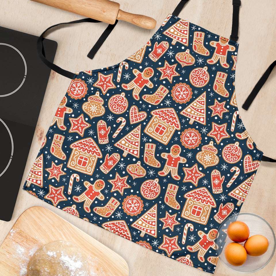 Christmas Gingerbread Cookie Pattern Adjustable Apron
