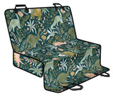 Dinosaurs Tropical Leaves Flower Pattern Dog Car Seat Covers