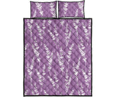 Lavender flowers purple pattern Quilt Bed Set