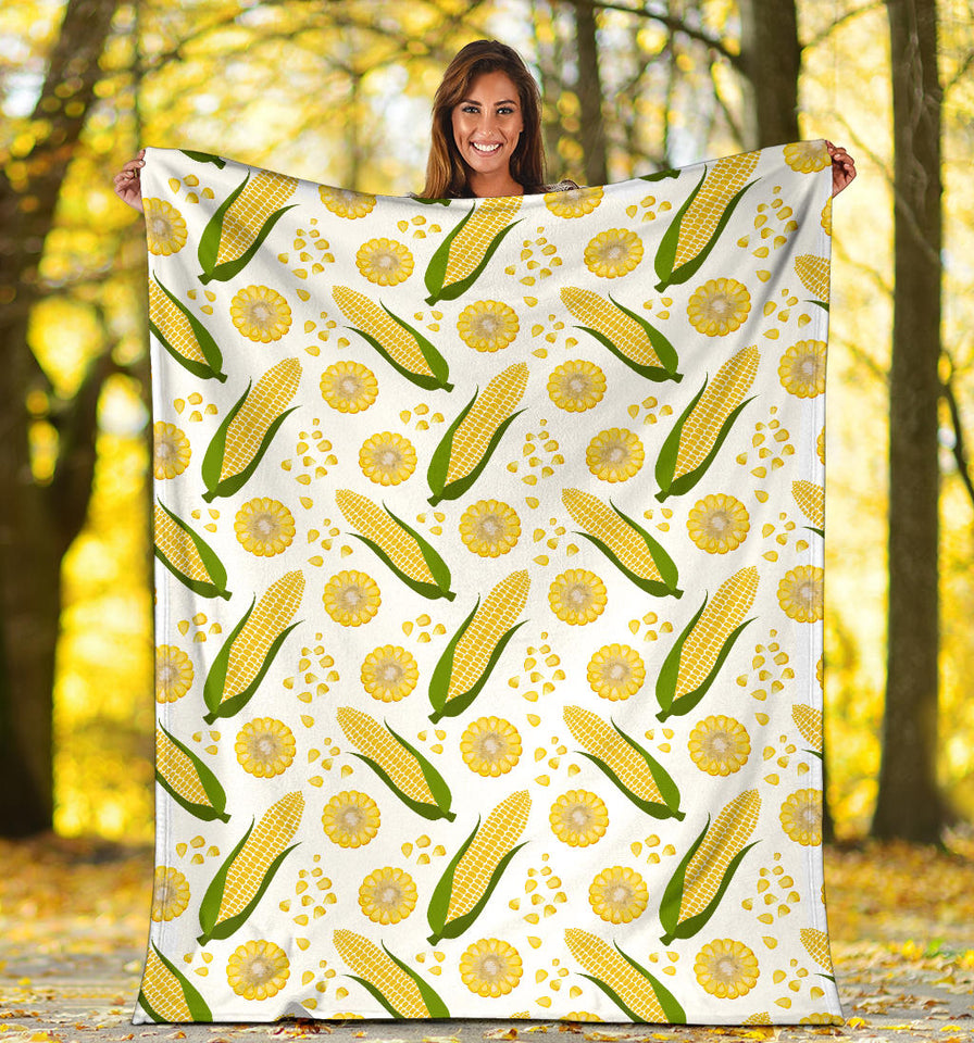 Corn Pattern Print Design 05 Premium Blanket
