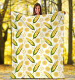 Corn Pattern Print Design 05 Premium Blanket