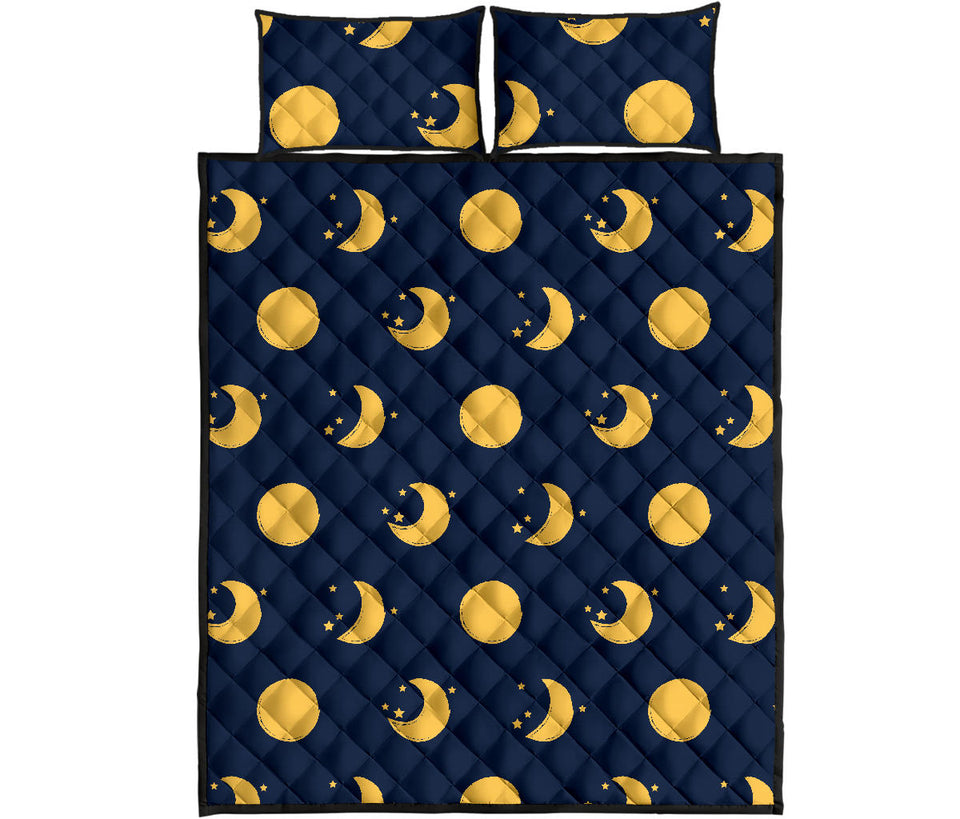Moon star pattern Quilt Bed Set
