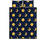 Moon star pattern Quilt Bed Set