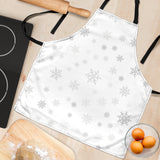 Snowflake Pattern White Background Adjustable Apron