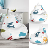 Colorful Helicopter Pattern Bean Bag Cover