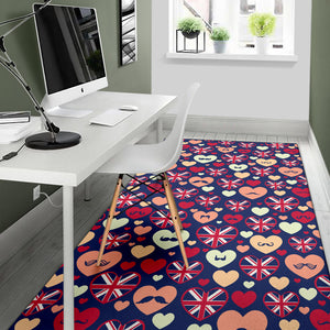 British Pattern Print Design 02 Area Rug