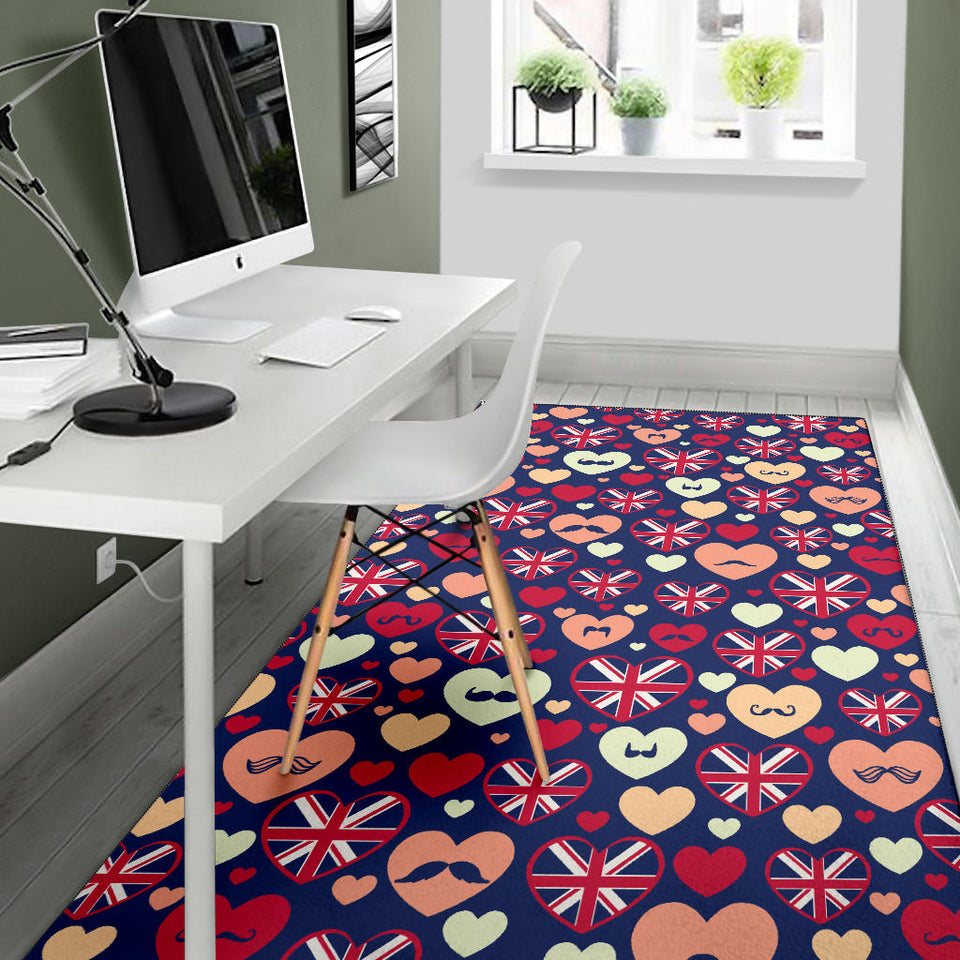 British Pattern Print Design 02 Area Rug